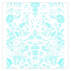 Deep Sea T- Shirt Deep Sea Food Chain Pattern (white) T- Shirt Square Satin Scarf (36  X 36 ) by maxcute