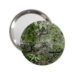 Old Stone Exterior Wall With Moss 2 25  Handbag Mirrors by dflcprintsclothing