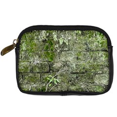 Old Stone Exterior Wall With Moss Digital Camera Leather Case by dflcprintsclothing