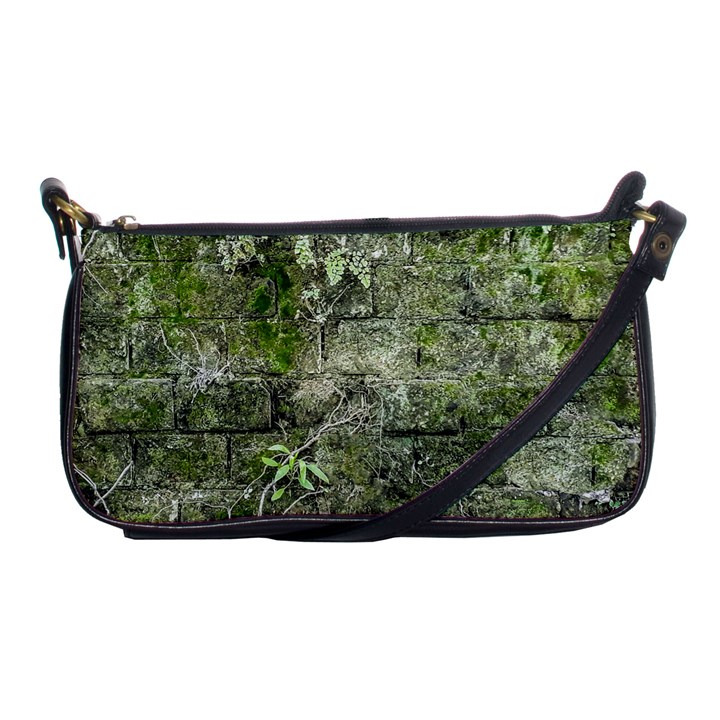 Old Stone Exterior Wall With Moss Shoulder Clutch Bag