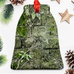 Old Stone Exterior Wall With Moss Ornament (bell) by dflcprintsclothing