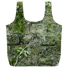 Old Stone Exterior Wall With Moss Full Print Recycle Bag (xxl) by dflcprintsclothing