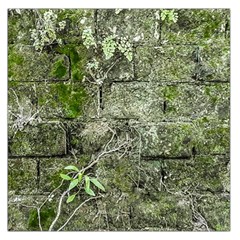 Old Stone Exterior Wall With Moss Square Satin Scarf (36  X 36 ) by dflcprintsclothing