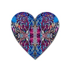 Abstract Blend Repeats Heart Magnet by kaleidomarblingart