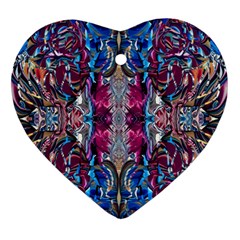 Abstract Blend Repeats Heart Ornament (two Sides) by kaleidomarblingart