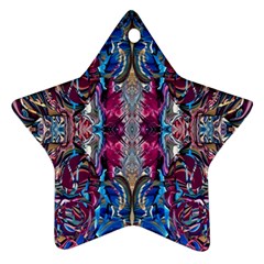 Abstract Blend Repeats Ornament (star) by kaleidomarblingart