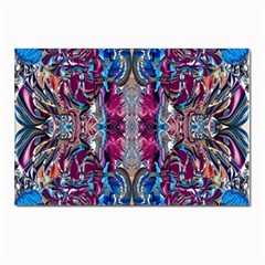 Abstract Blend Repeats Postcard 4 x 6  (pkg Of 10) by kaleidomarblingart