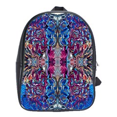 Abstract Blend Repeats School Bag (large) by kaleidomarblingart