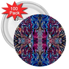 Abstract Blend Repeats 3  Buttons (100 Pack)  by kaleidomarblingart