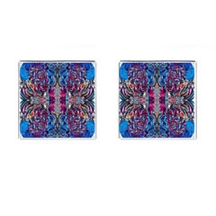 Abstract Blend Repeats Cufflinks (square) by kaleidomarblingart