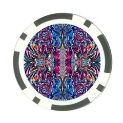 Abstract Blend Repeats Poker Chip Card Guard by kaleidomarblingart