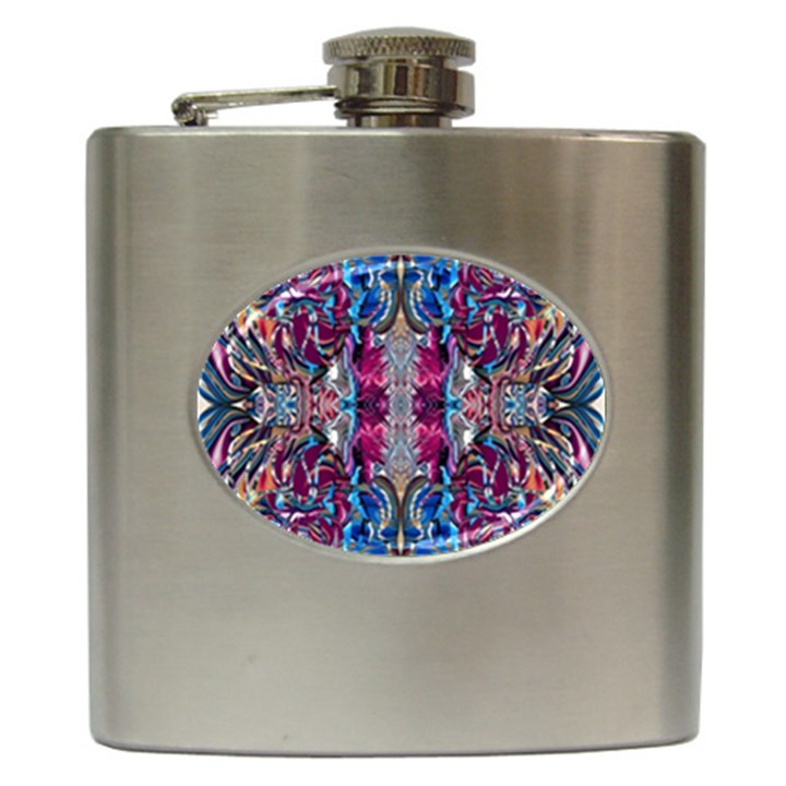 Abstract Blend Repeats Hip Flask (6 oz)