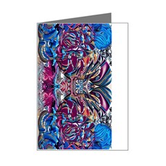 Abstract Blend Repeats Mini Greeting Card by kaleidomarblingart