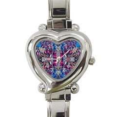 Abstract Blend Repeats Heart Italian Charm Watch by kaleidomarblingart