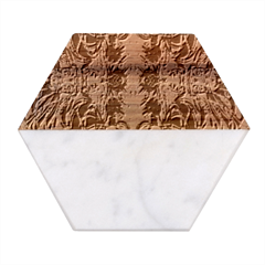 Abstract Blend Repeats Marble Wood Coaster (hexagon) 