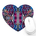 Abstract Blend Repeats Heart Mousepad Front