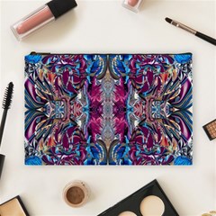 Abstract Blend Repeats Cosmetic Bag (large) by kaleidomarblingart