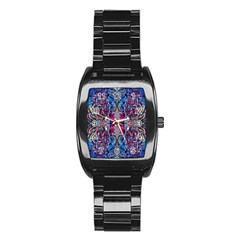 Abstract Blend Repeats Stainless Steel Barrel Watch by kaleidomarblingart