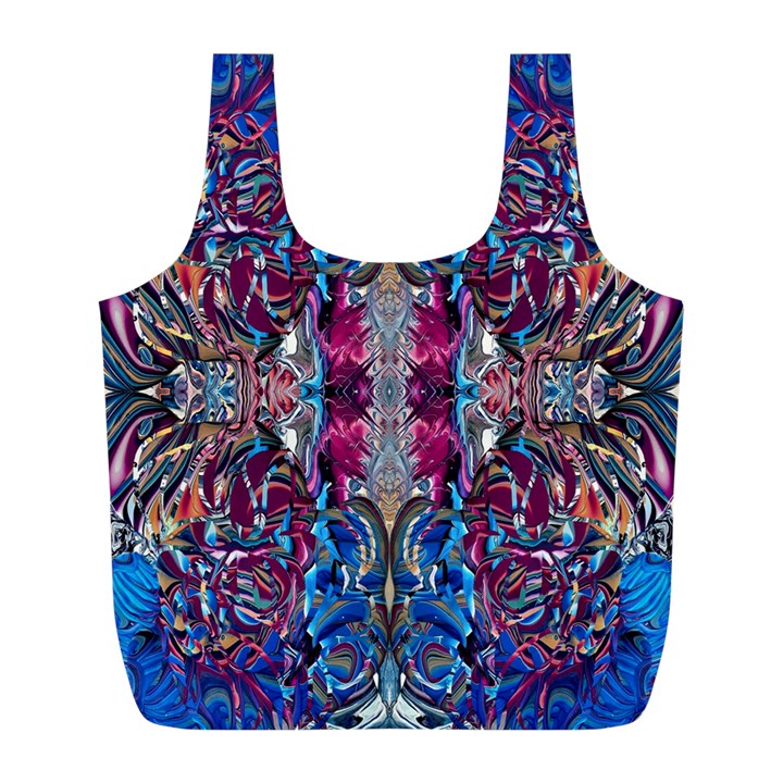 Abstract Blend Repeats Full Print Recycle Bag (L)