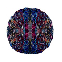 Abstract Blend Repeats Standard 15  Premium Flano Round Cushions by kaleidomarblingart