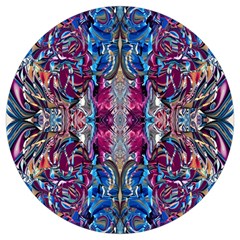 Abstract Blend Repeats Round Trivet by kaleidomarblingart