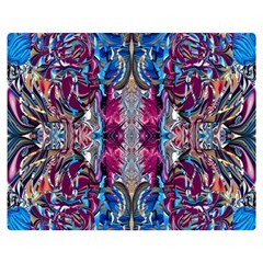 Abstract Blend Repeats One Side Premium Plush Fleece Blanket (medium) by kaleidomarblingart