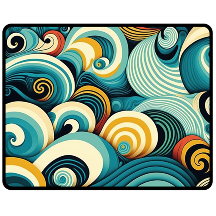 Waves One Side Fleece Blanket (Medium)