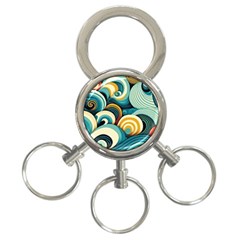 Waves 3-ring Key Chain by fructosebat