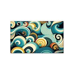 Waves Sticker Rectangular (100 Pack)