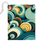 Waves Drawstring Pouch (5XL) Back