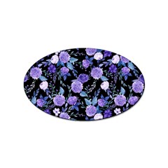 Dark Floral Sticker Oval (100 Pack) by fructosebat