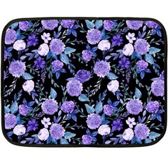 Dark Floral One Side Fleece Blanket (mini) by fructosebat