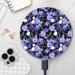 Dark Floral Wireless Fast Charger(white) by fructosebat