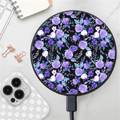 Dark Floral Wireless Fast Charger(black) by fructosebat