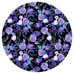 Dark Floral Round Trivet by fructosebat