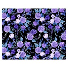 Dark Floral One Side Premium Plush Fleece Blanket (medium) by fructosebat