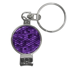 Purple Scales! Nail Clippers Key Chain by fructosebat