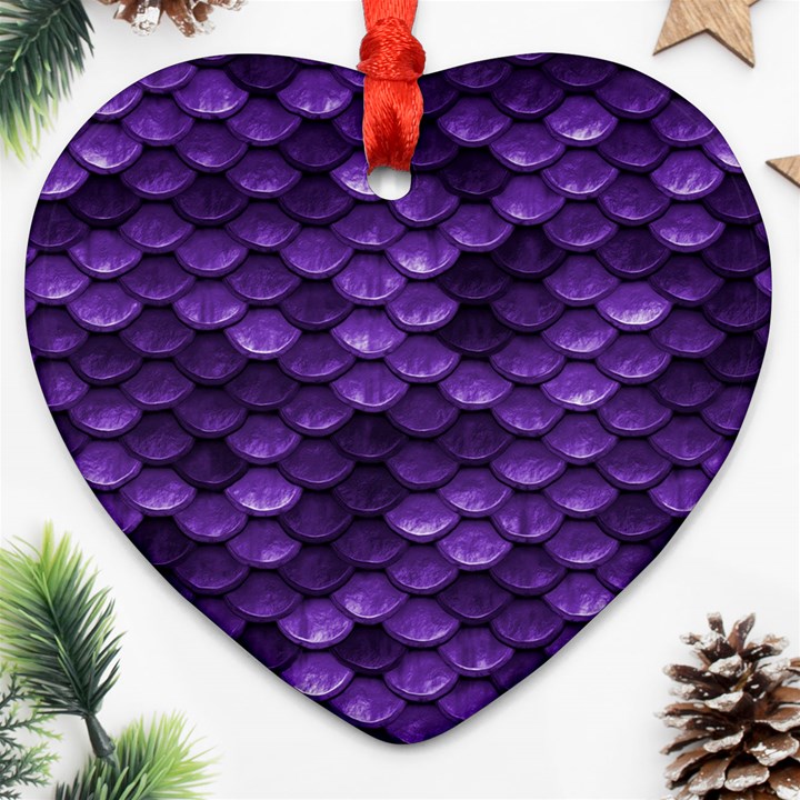 Purple Scales! Ornament (Heart)