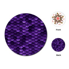 Purple Scales! Playing Cards Single Design (round) by fructosebat