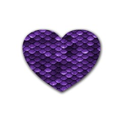 Purple Scales! Rubber Coaster (heart) by fructosebat