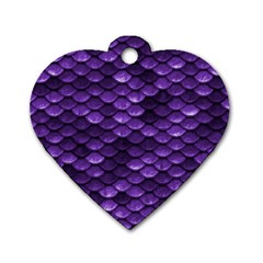 Purple Scales! Dog Tag Heart (two Sides) by fructosebat