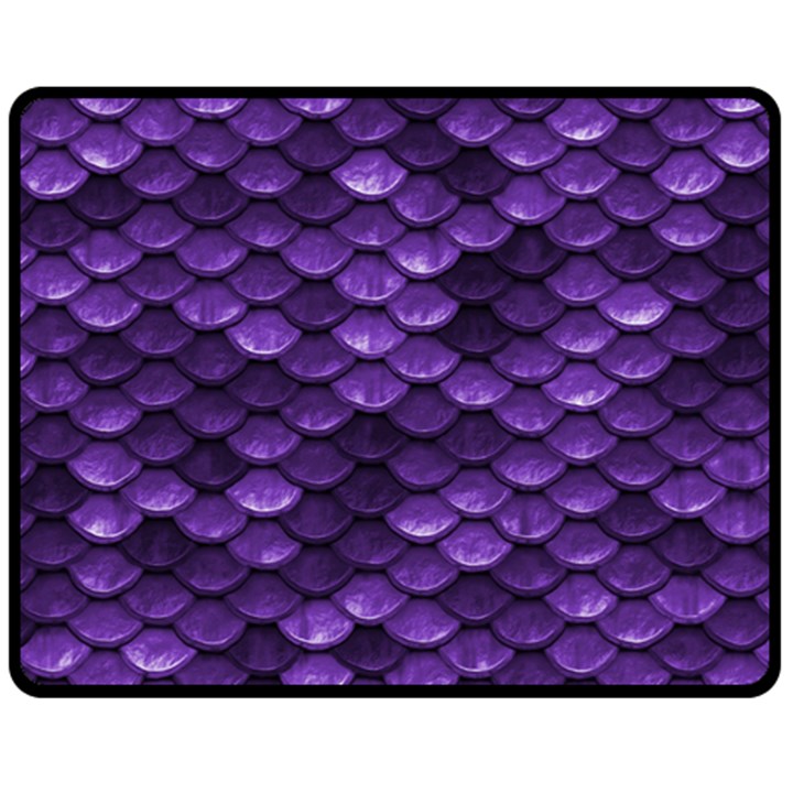 Purple Scales! One Side Fleece Blanket (Medium)