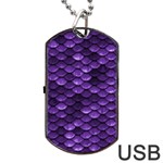 Purple Scales! Dog Tag USB Flash (One Side) Front