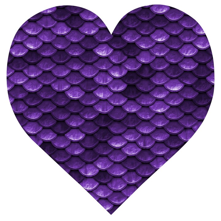 Purple Scales! Wooden Puzzle Heart