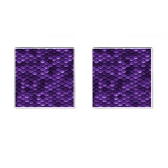 Purple Scales! Cufflinks (square) by fructosebat