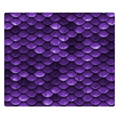 Purple Scales! One Side Premium Plush Fleece Blanket (small)