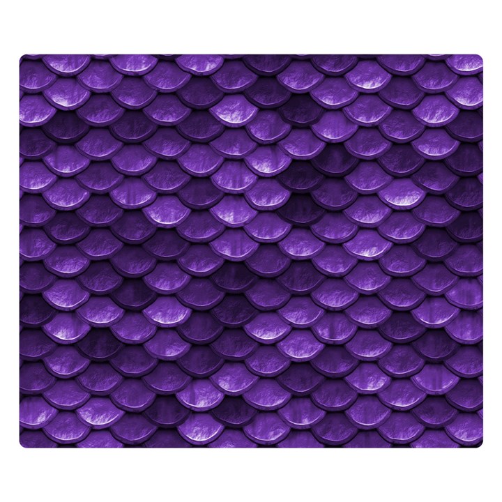 Purple Scales! One Side Premium Plush Fleece Blanket (Small)