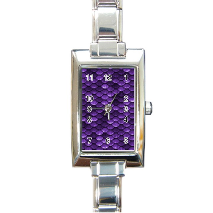 Purple Scales! Rectangle Italian Charm Watch