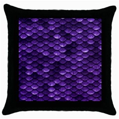 Purple Scales! Throw Pillow Case (black) by fructosebat