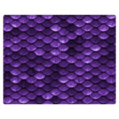 Purple Scales! One Side Premium Plush Fleece Blanket (medium)